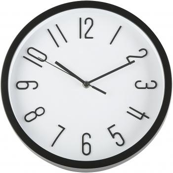 Versa 20550051 Reloj De Pared Negro Dia 30Cm, Multicolor, No Aplica