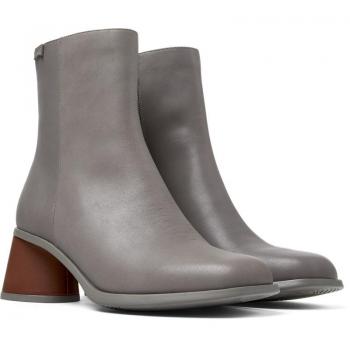 CAMPER Twins - Women's Grey Smooth Leather Ankle Boots Size 42