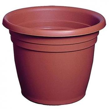 Maceta Redonda de Plástico Resistente Thea 18x14 cm 1,7 L Marrón