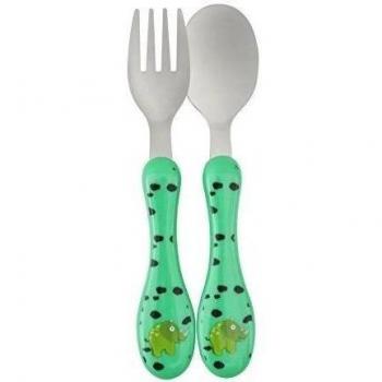 Acero inoxidable Cubiertos Lässig Vida Silvestre bebé rinoceronte verde