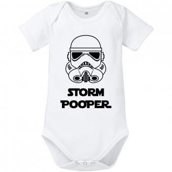 shirtworld – Storm Pooper – The Dark Side – Body para bebé blanco Weiß Talla:12-18 meses
