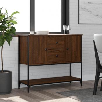 Aparador de madera de ingeniería 100x36x85 cm marrón roble, mueble de almacenaje para salón, buffet, armario auxiliar y armario de almacenamiento