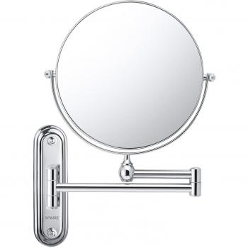 Spaire Espejos de Baño 7x Aumento + Normal Doble Cara de 8 Pulgadas Espejo Maquillaje de Pared Giratorio, Extensible y Cromado