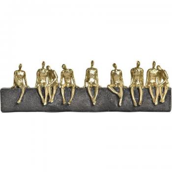 Figura decorativa de resina con personas