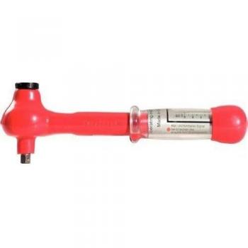 KS Tools 117.1400 Minillave dinamométrica de 1/4 con aislamiento protector y cabezal de carraca reversible, 2-10 Nm