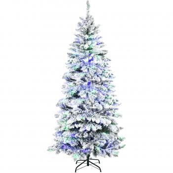 Árbol de Navidad Artificial con Luces LED 210 cm - Verde