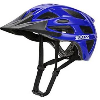 Casco Deportivo Sparco eMobility SE300 Azul Negro Talla L (58-61 cm) Resistente y Ligero para Bicicleta y Patinete Eléctrico