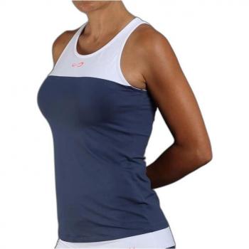 Endless Lace Camiseta De Tirantes Mujeres - Azul Oscuro, Blanco - S