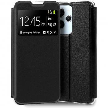 Funda Flip Cover Liso Negro Cool para Xiaomi Redmi 12 / Redmi 12 5G