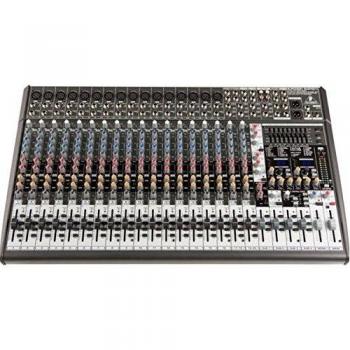 Behringer EURODESK SX2442FX Ultra-Low Noise Design 24-Input 4-Bus Studio/Live Mixer con preamplificadores de micrófono XENYX, ecualizadores británicos y procesador Dual Multi-FX