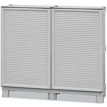 Art Plast ZA2547 Armario de Altura Completa en Polipropileno, con Puertas de Color Azul L 1000 x P 390 x H 920 mm, Blanco, 100x39x92 cm