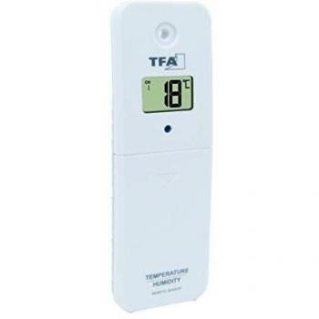 TFA Dostmann 30.3239.02 - Transmisor higrómetro para termómetro inalámbrico de Piscina Marbella, con Pantalla