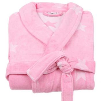Lasa Stars - Albornoz, tipo smoking, talla L, color rosa