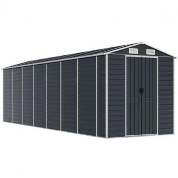 vidaXL Garden Shed Anthracite 191x640x198 cm Galvanised Steel