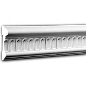 Moldura Decorativa de Pared Clásica Blanca de Estuco - 2 m