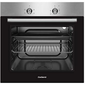 Corberó CCHS100X Horno Convencción, Dimensiones 59,5 x 59,5 x 56,5, Capacidad 62L, 5 Funciones, Cristal Negro perfil Inox, Parrilla Cromada, Bandeja Profunda, Clase de Eficiencia Energética A
