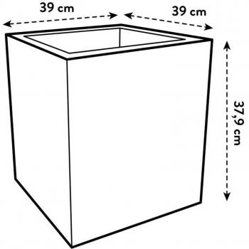 Maceta Elho Blanco Ø 39 cm Plástico Cuadrado Moderno