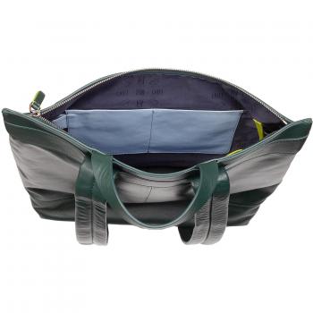 Mochila grande de hombre Dudu de piel con solapa y cremallera, mochila casual suave de cuero genuino, colorido, ideal para trabajo y ocio