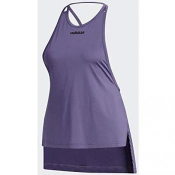 adidas W WMN TK Top sin Mangas, Mujer, Purtec/Negro, M