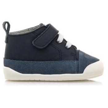 Botines MTNG para niños Free Azul con Cierre de Cordones y Adherente, Punta Redonda - Botines Casual de Piel y Textil