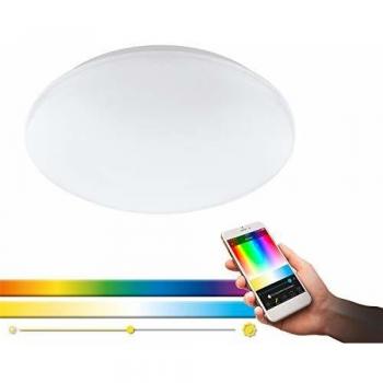 Plafón LED Smart Home Eglo Giron-C 30cm, Blanco, Dimmable, Tonos Blancos y Colores Ajustables