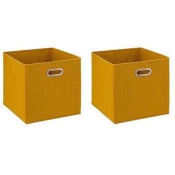 Cajas de Almacenamiento de Tela Plegables DAMDAM GO, 31x31x31 cm, Pack de 2 Unidades