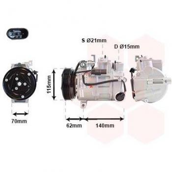 Compresor de aire acondicionado VAN WEZEL 3001K717