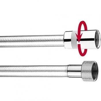Flex Antitorsión Cromado Lux 150 cm 1/2'' x 1/2'' FF