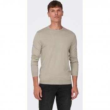 Only & Sons - Jersey de hombre con cuello caja Wyler Life Reg 14Crew Silver Lining