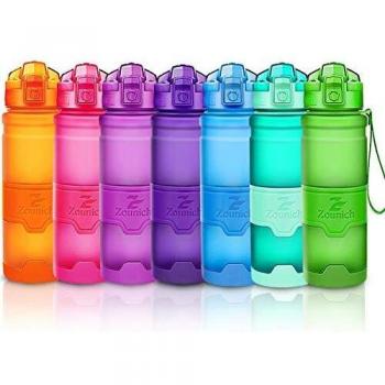ZOUNICH Botella Deportiva - BPA Free -400ml/500ml/700ml/1000ml/-Apertura con un Solo botón-Yoga, Senderismo, Viajes, Oficina- Adulto, Botella de Agua para niños