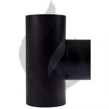 TE DE 90 GRADOS EXOJO PARA CHIMENEA VITRIFICADO NEGRO MATE