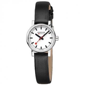 Mondaine Women's Evo2 Petite Black Vegan Strap Quartz Watch 26mm