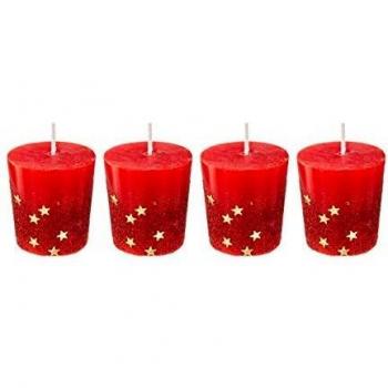 4 velas votivas rojas