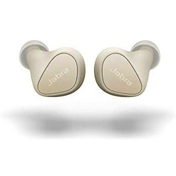 Jabra Elite 3 Auriculares Inalámbricos Bluetooth - Realmente Inalámbricos con aislamiento del ruido - 4 micrófonos - Graves intensos - Sonido a medida y modo mono - Beige claro