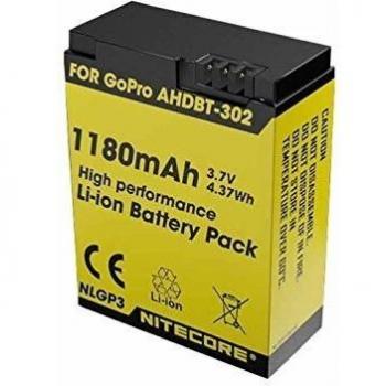 Batería Recargable Nitecore NLGP3 de Litio-Ion 1800 mAh 3.7V para Cámaras GoPro Hero