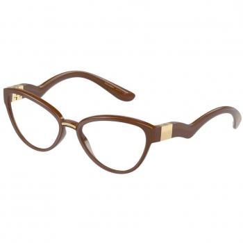 Dolce & Gabbana DG5079 3292 Women’s Eyeglasses Brown Size 53 - Blue Light Block Available