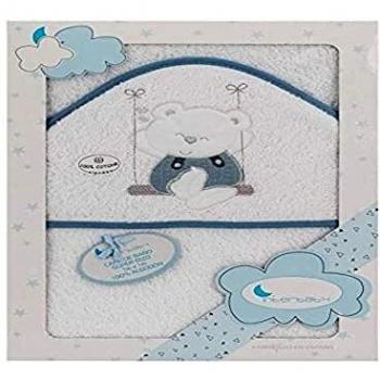 Interbaby 01224-60 - Capa de baño Swing Blanco y petróleo, Unisex