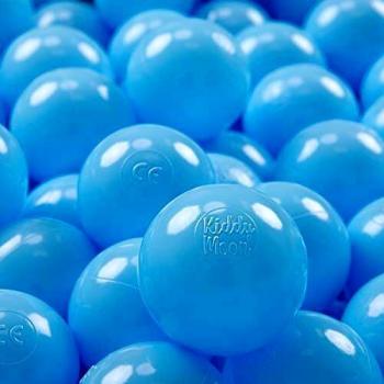 KiddyMoon 100 ∅ 7Cm Bolas Colores De Plástico para Piscina Certificadas para Niños, Azul Celeste