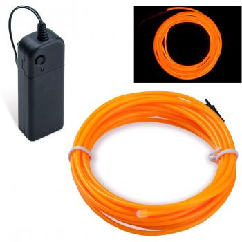 COVVY Cable LED Tira de Luces de Neon Flexible de Alimentado 3 Modos de Funcionamiento, Decoración de Coche, Fiestas, Disfraz de Carnaval