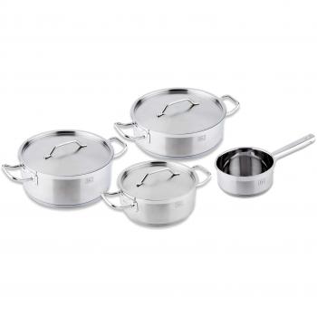 Batería de cocina premium BOJ 04001104 de acero inoxidable, 4 piezas
