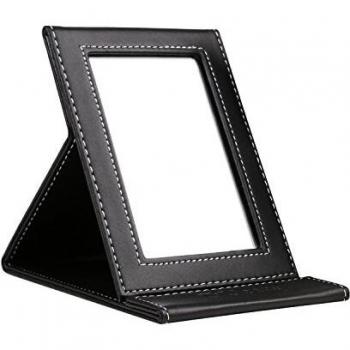 DUcare Espejo Pequeño Espejo de maquillaje Plegable Portátil con Soporte, S-Negro