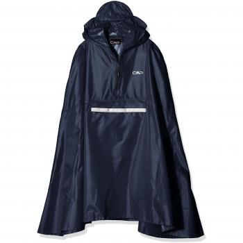 CMP Kids Waterproof Poncho with Hood - Unisex - Blue/Black - Size 164