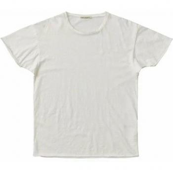 Nudie Jeans Unisex's Roger Slub T-Shirt, Off White, Large