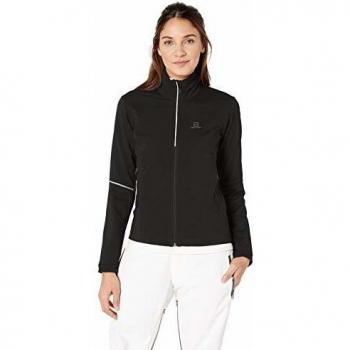 SALOMON Agile Jkt W Chaqueta Softshell, Mezcla de sintéticos, Mujer, Negro, XL