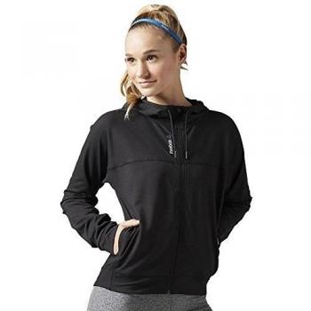 Reebok Wor FZ Sudadera, Mujer, Negro