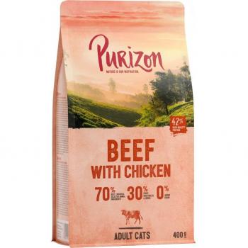 Purizon Adult Beef & Chicken Grain-Free Dry Dog Food - 400g