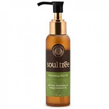 Aceite nutritivo para el cabello SoulTree con Methika, Bhringraj y aceite de coco virgen, 120 ml