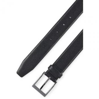 Hugo Boss Black Leather Belt for Men, Size 105 CM