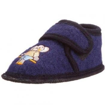 Playshoes Hüttenschuh Elefant von Playshoes 201803 - Zapatillas de casa de fieltro para niños, color azul, talla 30/31