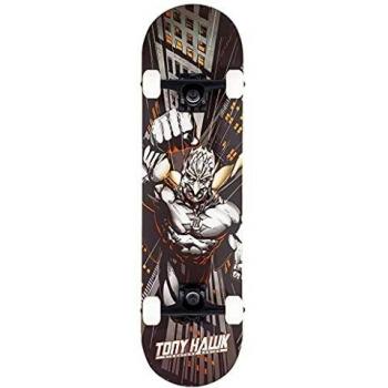 Skateboard Completo Tony Hawk Skyscaper 7.75 Naranja - Adulto - Unisex - Arce de Duro - 4 Ruedas
